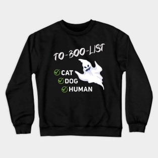 To Boo List Ghost Halloween Crewneck Sweatshirt